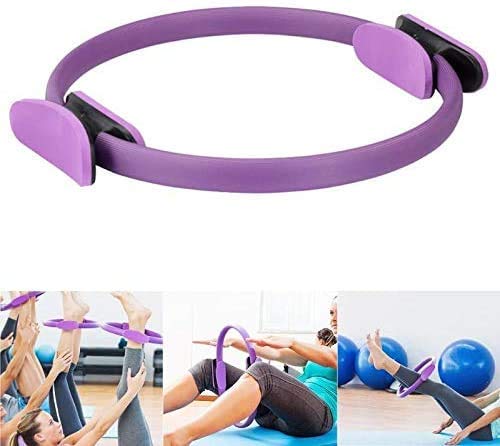 KEKEYANG fitness Inicio portátil Yoga Pilates círculo mágico anillo Wrap adelgaza Cuerpo de Entrenamiento for trabajo pesado de construcción Material de yoga de la aptitud de la herramienta Violeta Ar