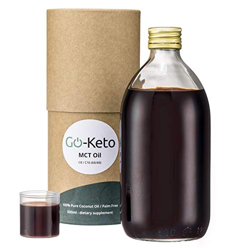 Ketosene® aceite de MCT Go-Keto (60/40) con astaxantina | aceite MCT premium de ácidos grasos de coco premium | perfecto para la dieta Keto o el Bulletproof Coffee