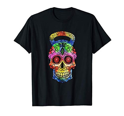 Kettlebell Sugar Skull Ejercicio de levantamiento de pesas Camiseta