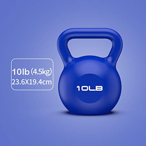 Kettlebells AGYH Pesas Rusas De Color, Pesas De Entrenamiento De Fuerza Profesional para Hombres Y Mujeres De 10 LB / 4.5 Kg, Equipos Deportivos para El Hogar Y El Gimnasio (Color : Blue)