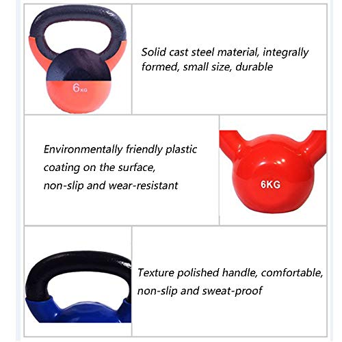 Kettlebells HUAHUA Hierro Fundido De Color, Hombres Y Femenino del Músculo Entrenamiento Fitness Equipment, 2kg, 4kg, 6kg, 8kg, 10kg, 12kg, 14kg, 16kg, 18kg, 20kg (Size : 2kg)