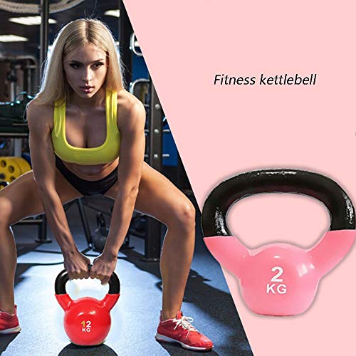 Kettlebells HUAHUA Hierro Fundido De Color, Hombres Y Femenino del Músculo Entrenamiento Fitness Equipment, 2kg, 4kg, 6kg, 8kg, 10kg, 12kg, 14kg, 16kg, 18kg, 20kg (Size : 2kg)