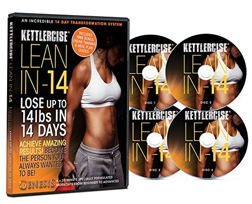 Kettlercise Lean-IN-14 Kettlebell DVD 4 Disc Collection NEW FOR 2016 FROM BEGINNER TO ADVANCED [2016] [DVD]