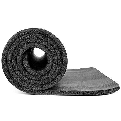 KG Physio Esterilla Yoga (1cm), Colchoneta de Fitness para Gimnasio, Pilates o en Casa con Tirante (Dentro de la colchoneta) 183cm x 61cm x 1cm (Grueso)