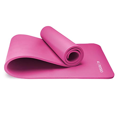 KG Physio Esterilla Yoga (1cm), Colchoneta de Fitness para Gimnasio, Pilates o en Casa con Tirante (Dentro de la colchoneta) 183cm x 61cm x 1cm (Grueso)