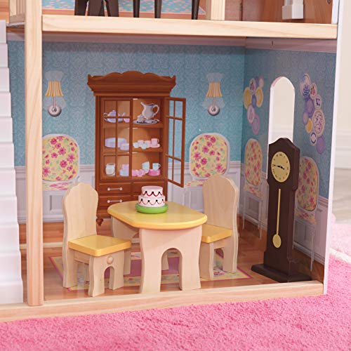 KidKraft- Majestic Mansion Casa de muñecas de madera con muebles y accesorios incluidos, 4 pisos, para muñecas de 30 cm , Color Multicolor ( 65252 )