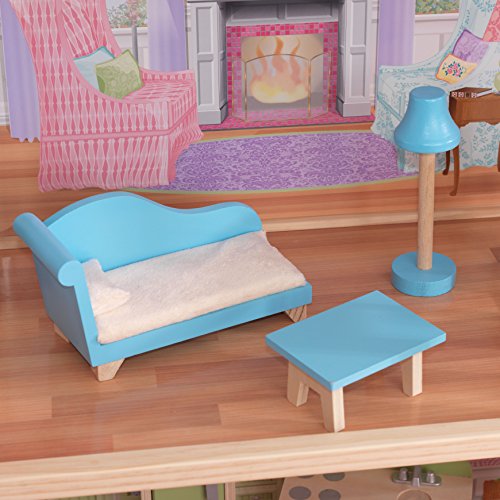 KidKraft- Majestic Mansion Casa de muñecas de madera con muebles y accesorios incluidos, 4 pisos, para muñecas de 30 cm , Color Multicolor ( 65252 )