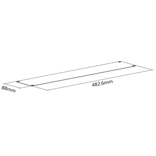 KIMEX 110-0195 Tapa carátula ciega para Armario Rack 19", Altura 2U