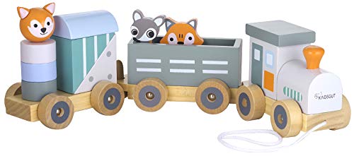 Kindsgut Tren de Madera con animalitos, Rayas