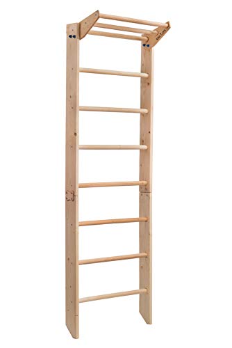 KindSport Escalera Sueca "Sprossenwand Reck 220/230", Espaldera para Gimnasio, Espaldera de Fitness, Complejo Deportivo de Gimnasia, Gimnasia de los niños en casa, Barras