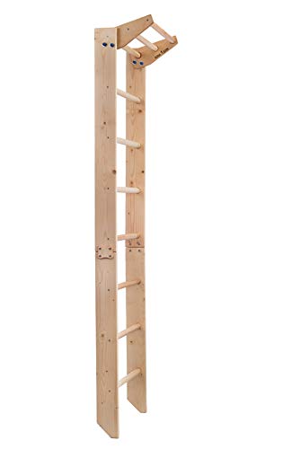 KindSport Escalera Sueca "Sprossenwand Reck 220/230", Espaldera para Gimnasio, Espaldera de Fitness, Complejo Deportivo de Gimnasia, Gimnasia de los niños en casa, Barras
