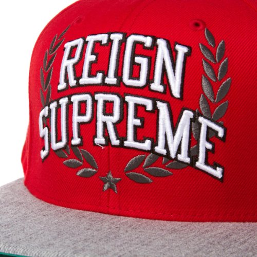 King Apparel X Starter – Casquette Snapback Homme Reign Supreme Starter – Red/Grey