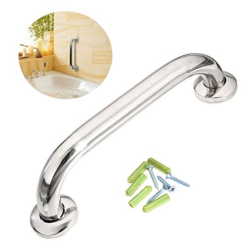 KING DO WAY Asa De Seguridad para Baño, Manija de la Ducha/del Baño del Acero Inoxidable, Barra larga Durable del Metal para la Bañera, Manija de la Ducha (25CM)