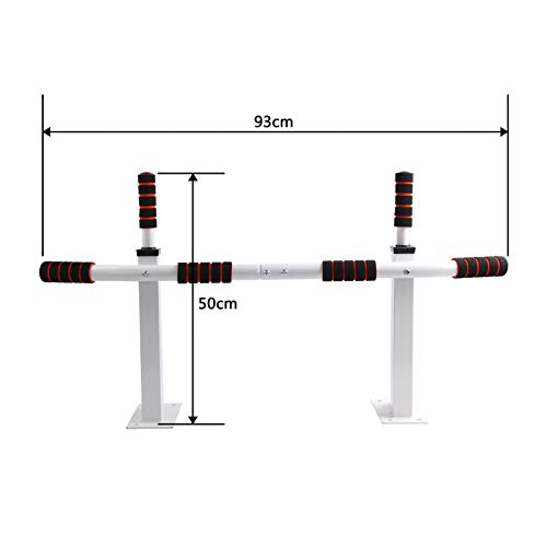 KingSaid - Barra de dominadas para montar en la pared, barra para pull-up, barra entrenamiento variado, para entrenamiento en casa, gimnasio, blanco