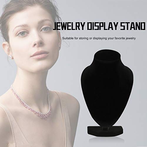 Kinshops Black Mannequin Necklace Jewelry Pendant Display Stand Holder Show Decorate