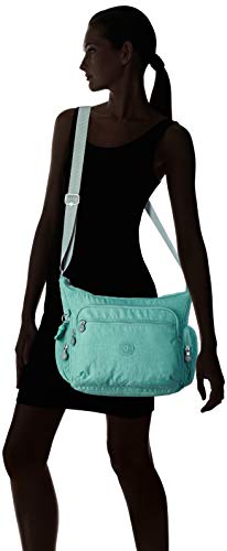 Kipling - Gabbie, Bolsos bandolera Mujer, Azul (Aqua Frost), 35.5x30x18.5 cm (B x H T)