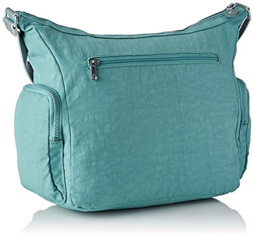 Kipling - Gabbie, Bolsos bandolera Mujer, Azul (Aqua Frost), 35.5x30x18.5 cm (B x H T)