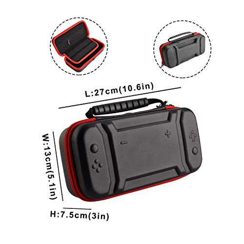 Kit Accesorios para Nintendo Switch - Funda Protector de Pantalla para Switch Consola - Estuche De Juegos - Funda de Silicona Grips Wheel Caps para Nintendo Switch Joy-Con Mandos (17 in 1)