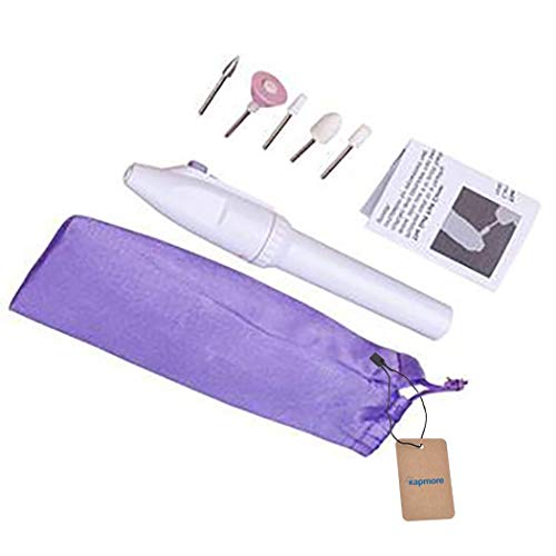 Kit de Manicura Eléctrico,Kapmore Torno para uñas 5 en 1 Limas para Uñas Manicura Eléctrica Manillares de Uñas