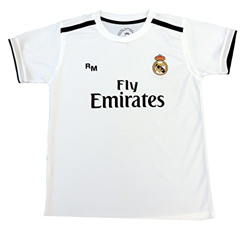 Kit Infantil Real Madrid Réplica Oficial Licenciado de la 1ª Equipación Temporada 2018-19 Sin Dorsal.