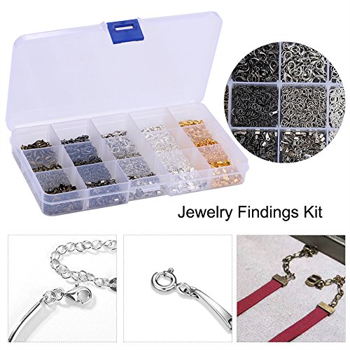 Kit para hacer joyas, collares y pulseras con cierre de mosquetón