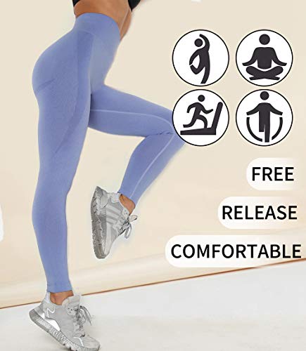 KIWI RATA Leggins Deportivos Mujer Push up Mallas Pantalones Cintura Alta Yoga Leggings Pantalón Moda Sin Costuras para Fitness Elásticos y Transpirables