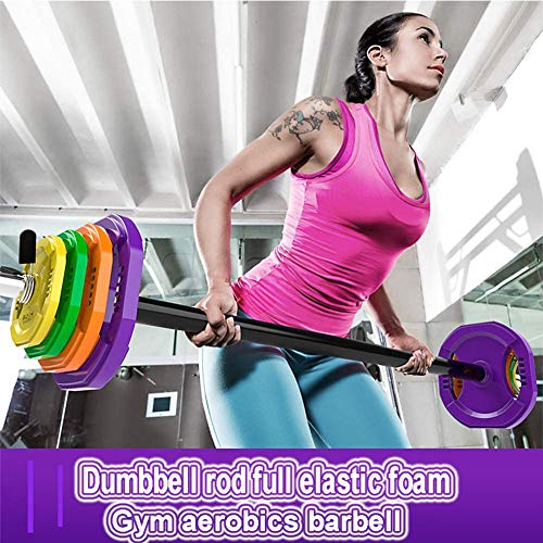 KKDWJ Conjunto de Pesas 10-30KG Barra para Pesas, Fitness hogar Poligonal Barra con Resorte Integrado Collares Barra Barra, Color de Hierro Fundido Placa Barra para musculación,20kg