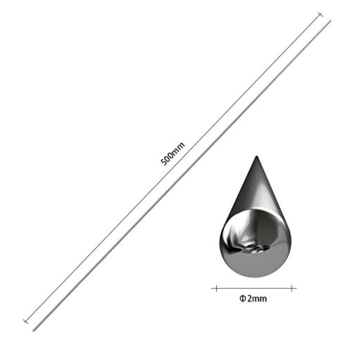 KKmoon 20PCS Alambre de soldadura de aluminio de baja temperatura con núcleo de flujo 2mm * 500mm Al soldar Rod sin necesidad de polvo de soldadura