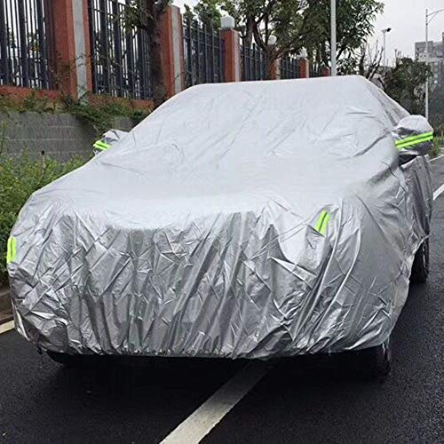 KKmoon Funda Coche Exterior Impermeable con Tira Reflectante, Resistente al Polvo Lluvia Rasguño Nieve Anti-UV,con Hebilla de Fijacion,M (4.5 x 1.75 x 1.5M)