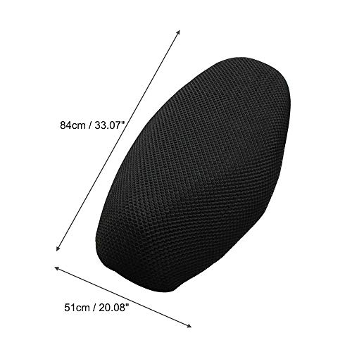 KKmoon Funda para Asiento de Moto Cubierta de Asiento de Malla Moto Transpirable Cojin Aislamiento de Calor