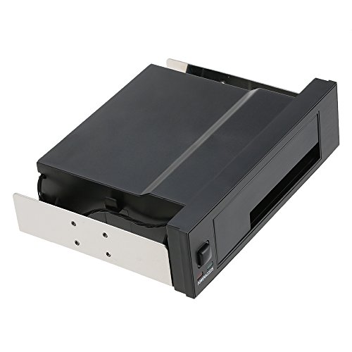 KKmoon Recinto de Bastidor Caja para Disco Duro Móvil de Una Sola Bahía con Luz Indicadora LED Soporte Hot-swap para 2,5 / 3.5 Inches SATA HDD SSD Fit PC 5.25 '' Bahía