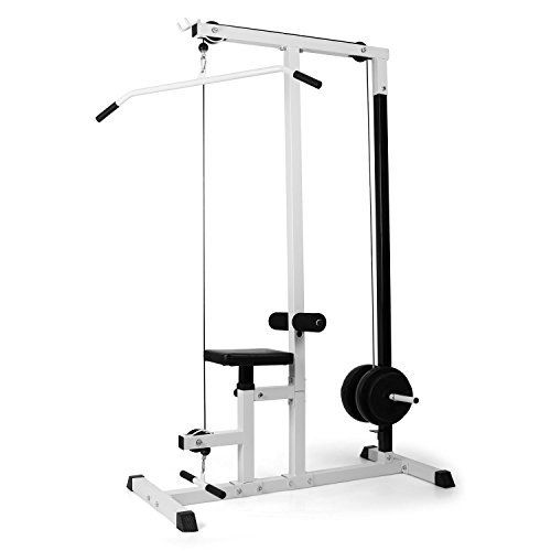 Klarfit Roughneck estación de Entrenamiento multifunción (Asiento Acolchado, Entrenamiento de Brazos, Torso y Espalda, Remo, construcción de Acero, Altura Ajustable, Carga máxima de 120 kg)