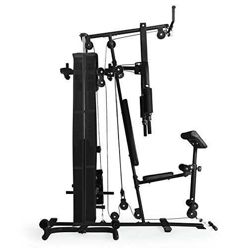 Klarfit Ultimate Gym 5000 - Multiestación musculación, Jaula Entrenamiento Profesional, Pesos y poleas Ajustables, Ejercicios múltiples para Espalda, Pecho, Hombros, Brazos y piernas, Negro