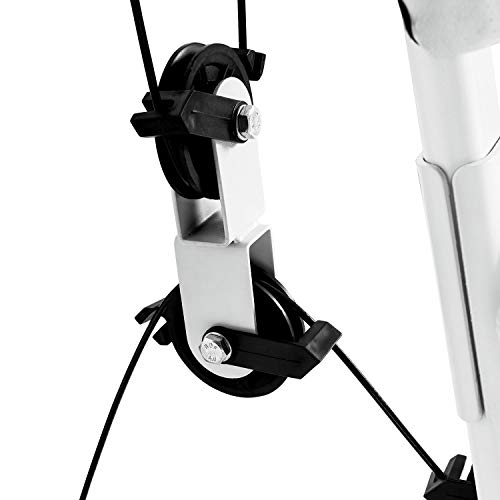 Klarfit Ultimate Gym 5000 White Edition - Máquina de Gimnasio, Estación multifunción, Más de 50 Ejercicios, Musculación con Pushup, SitUp, Ajuste de poleas y Pesos, Acolchada, Blanco
