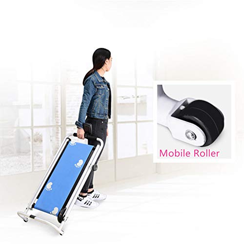 KLY Cinta Correr Plegable No Motorizada - Máquina para Correr, Trotar Caminar con Pantalla - para Entrenador Ejercicio Cardiovascular Home Gym Cardio (Azul)