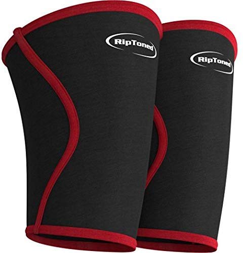 Knee Support Sleeves -"Black Friday Sale" (PAIR) Compression for Weightlifting, Powerlifting, Crossfit, Squats, Pain Relief & Running - By Rip Toned