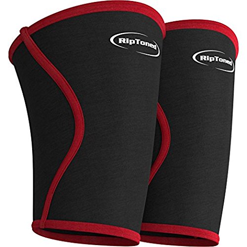 Knee Support Sleeves -"Black Friday Sale" (PAIR) Compression for Weightlifting, Powerlifting, Crossfit, Squats, Pain Relief & Running - By Rip Toned