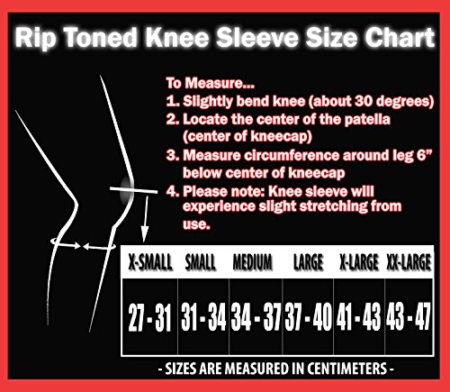Knee Support Sleeves -"Black Friday Sale" (PAIR) Compression for Weightlifting, Powerlifting, Crossfit, Squats, Pain Relief & Running - By Rip Toned