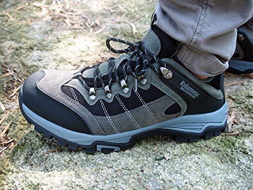 Knixmax-Zapatillas de Montaña para Mujer, Zapatos de Senderismo Calzado de Trekking Escalada Aire Libre Zapatos Low-Top Impermeable Antideslizante Zapatos de Trekking (Marrón, Gris) Grey-8