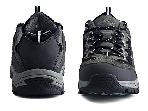 Knixmax-Zapatillas de Montaña para Mujer, Zapatos de Senderismo Calzado de Trekking Escalada Aire Libre Zapatos Low-Top Impermeable Antideslizante Zapatos de Trekking (Marrón, Gris) Grey-8