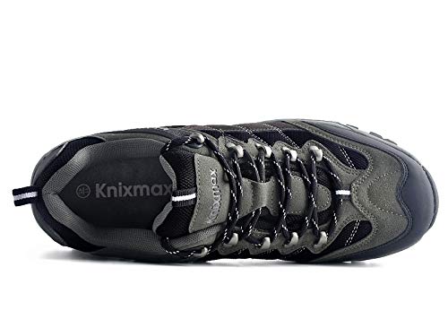 Knixmax-Zapatillas de Montaña para Mujer, Zapatos de Senderismo Calzado de Trekking Escalada Aire Libre Zapatos Low-Top Impermeable Antideslizante Zapatos de Trekking (Marrón, Gris) Grey-8