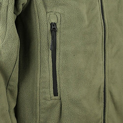 Kombat UK táctico Recon de Forro Polar Sudadera con Capucha para Hombre, Verde Oliva, Medium