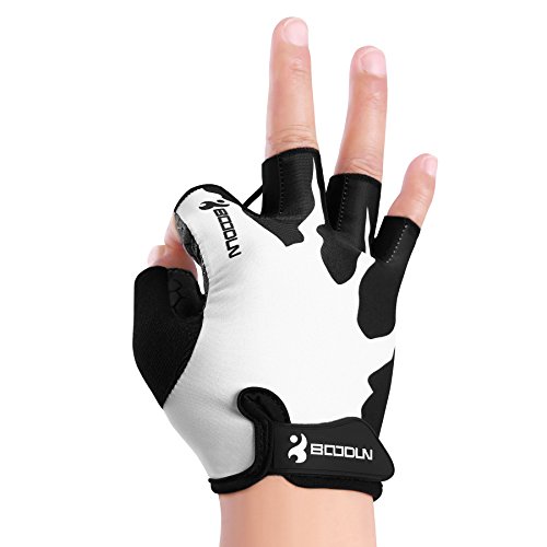 KONVINIT Guantes de Ciclismo Medio Dedo Unisex Guantes de Bicicleta sin Dedos con Relleno Antideslizante para MTB, Ciclismo de Carretera, Gimnasio, Crossfit y Levantamiento de Pesas XL