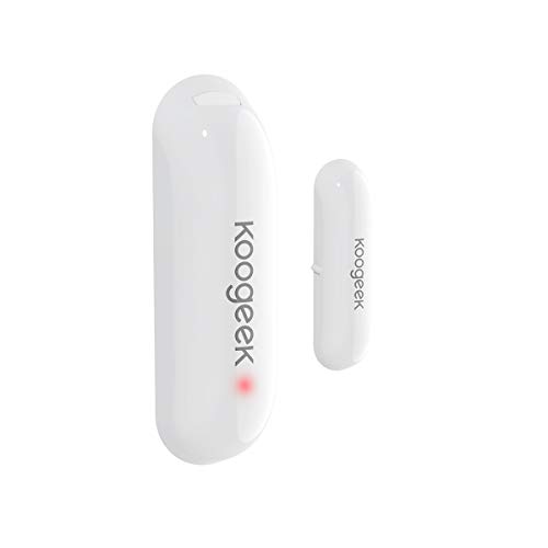Koogeek Sensor de Puerta Wifi, Notificación Inteligente de APP Control Remoto, funciona con Alexa/Google Home, Sistema de seguridad para el hogar, IOS y Andriod, no Hub con 2.4 Ghz WIFI