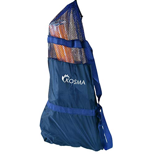 Kosma Juego de vallas de agilidad ajustable y multifuncional - 10Pc Marker Cone 9 pulgadas de color azul con 5Pc Color naranja Hurdle Poles 40 cm de largo - En bolsa de transporte