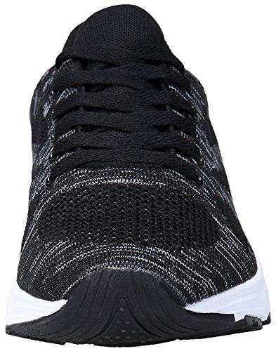 KOUDYEN Unisex Mujer Zapatillas de Deporte Zapatos Sneakers Fitness Shoes Aire Libre y Deportes Zapatillas de Running Shoes Zapatillas Casual Senderismo,fz888-black-EU38