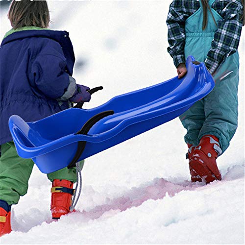 KOUPA Tobogán de Trineo de Nieve de plástico de Alta Resistencia con Cuerda de Remolque, Deslizador rodante de Juguete, para esquí de Hierba de Arena Niños Corredor resbaladizo Descenso Sprinter