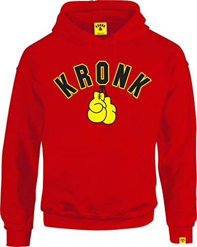 KRONK Guantes de Boxeo Sudadera con Capucha Regular para Hombre Rojo XXgrande