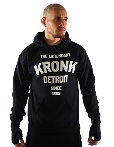 KRONK Sudadera con Capucha legendaria Detroit Since '69 para Hombre Ajuste Regular Negro pequeña