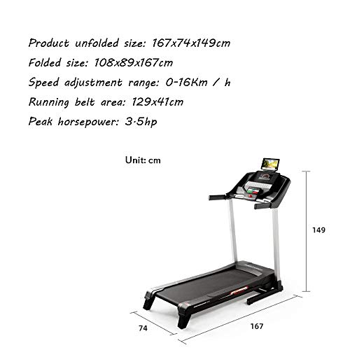 KSW_KKW Cinta de Correr Plegable motorizado eléctrico Pawer Correr Caminar Ejercicio Corriente de la máquina de Fitness Entrenador de Maquinaria en Gimnasio en casa for Ahorrar Espacio de Oficina